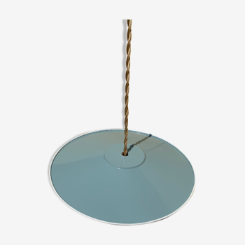 Suspension lampshade vintage blue and white