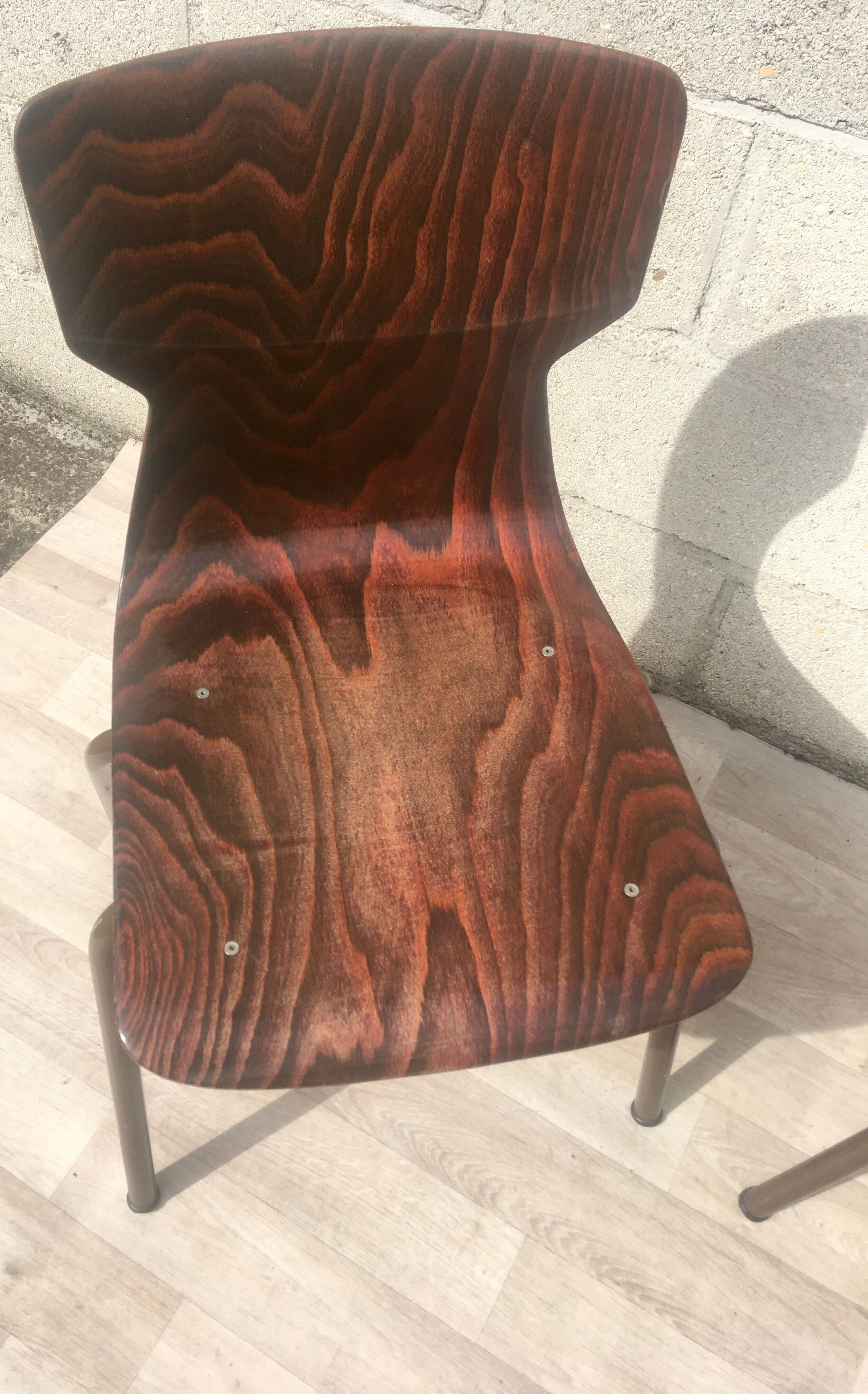 Set of 2 design and vintage chairs Eromes 60s