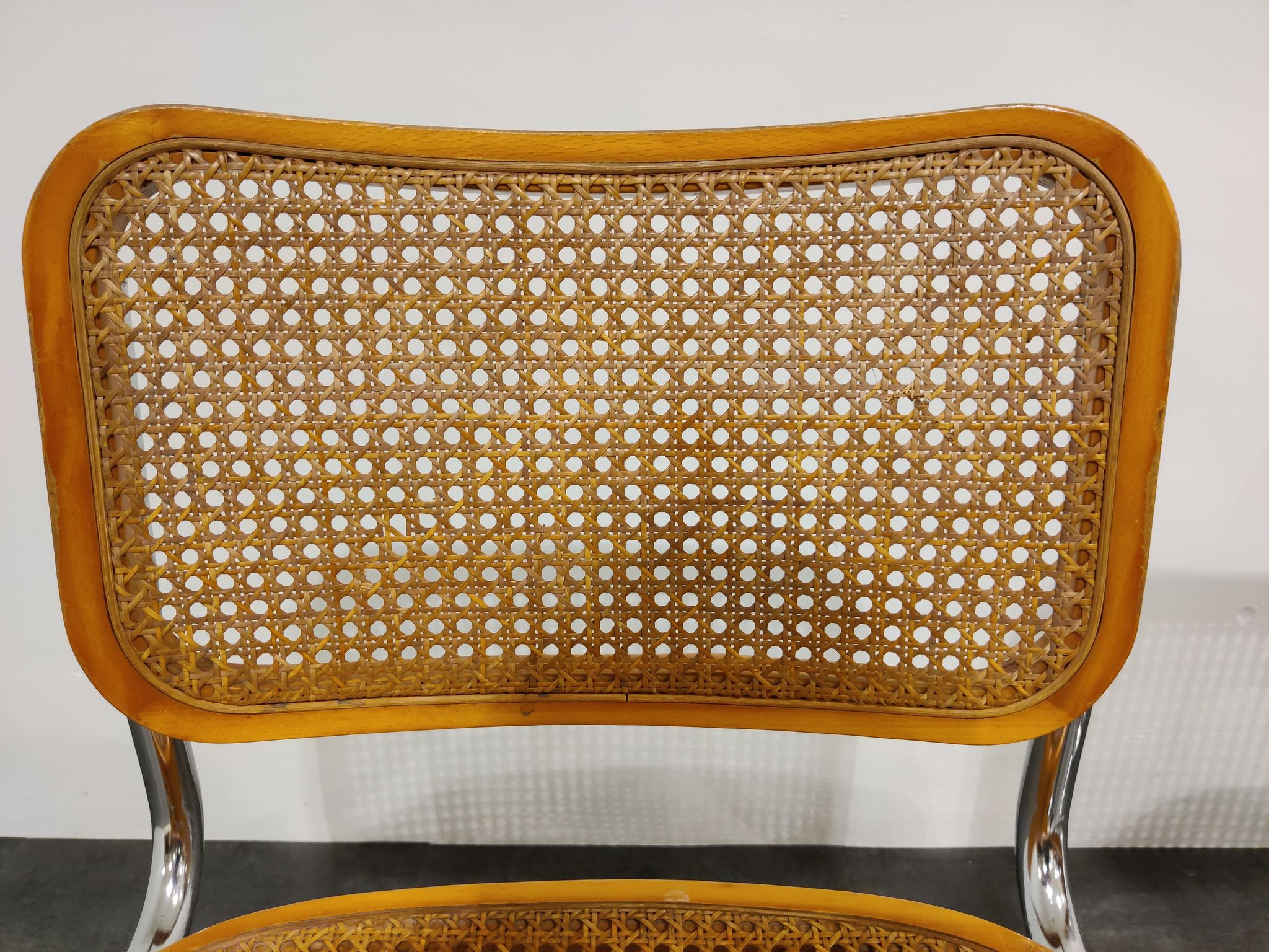 Set of 4 Cesca chair by Marcel Breuer, made in italy, 1970