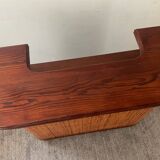 Vintage wooden and rattan counter bar