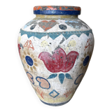 Polychrome decorated terracotta jar