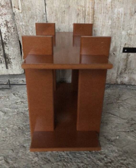 Old bedside table nightstand design wood 80s vintage