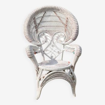 Peacock rattan armchair