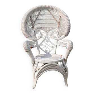 Peacock rattan armchair