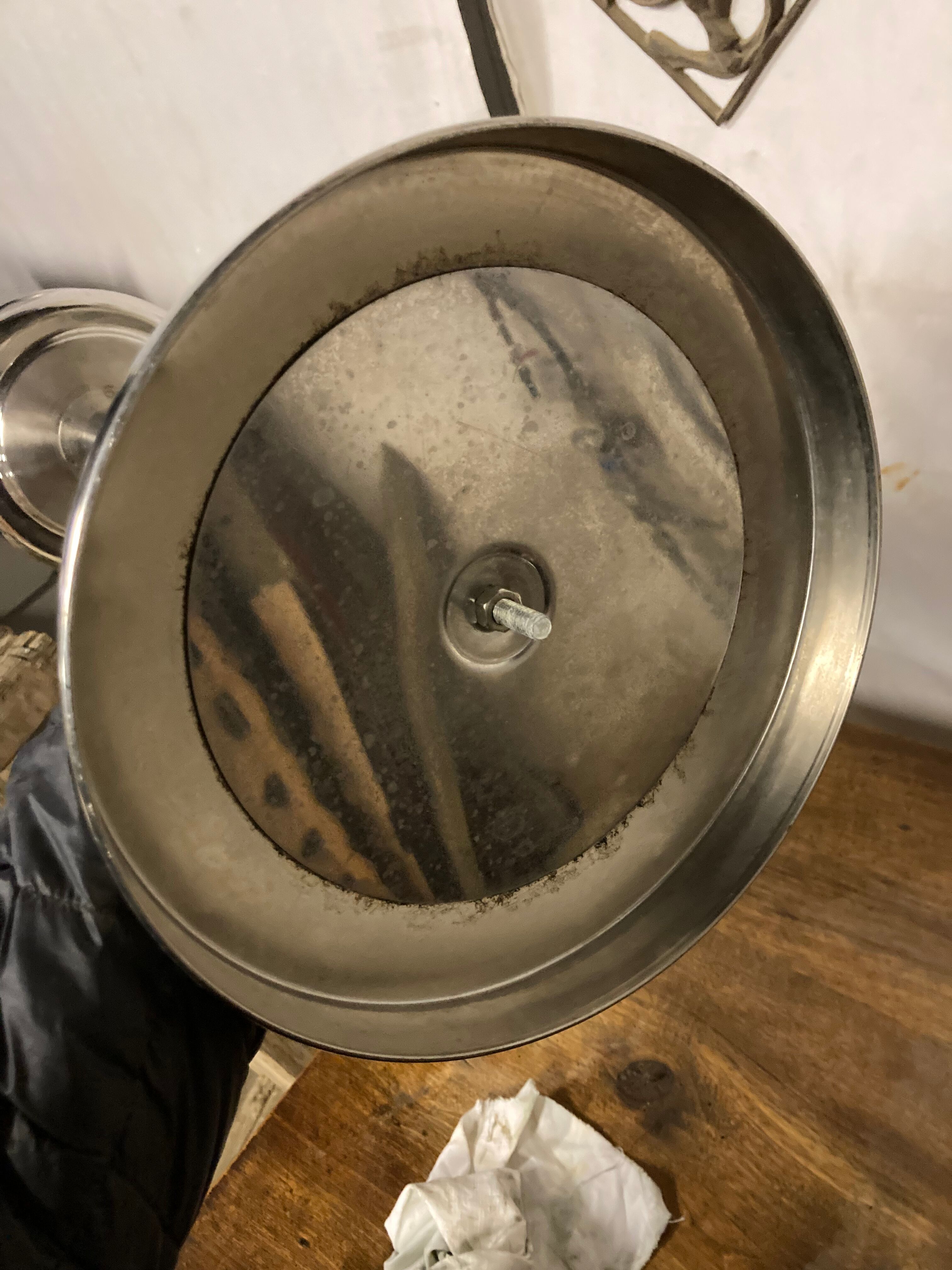 Champagne chrome metal bucket holder