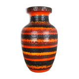 Multi-Color Pottery Fat Lava Multi-Color Floor Vase Made by Scheurich, Germany 1970s