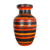 Multi-Color Pottery Fat Lava Multi-Color Floor Vase Made by Scheurich, Germany 1970s