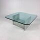Vintage italian marble and glass coffee table, 1970s