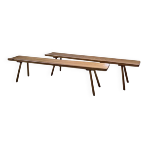 Paire de bancs années - pin