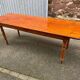 Large Alsatian bistro coffee table in fir French bistro table 1930