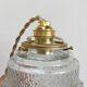 Pair of vintage molded pressed glass pendant lights