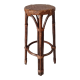 Vintage rattan high stool 60s/70s