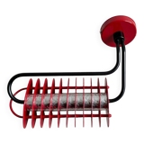Post modern red uplighter wall lamp from the 80s