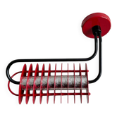 Post modern red uplighter wall lamp from the 80s