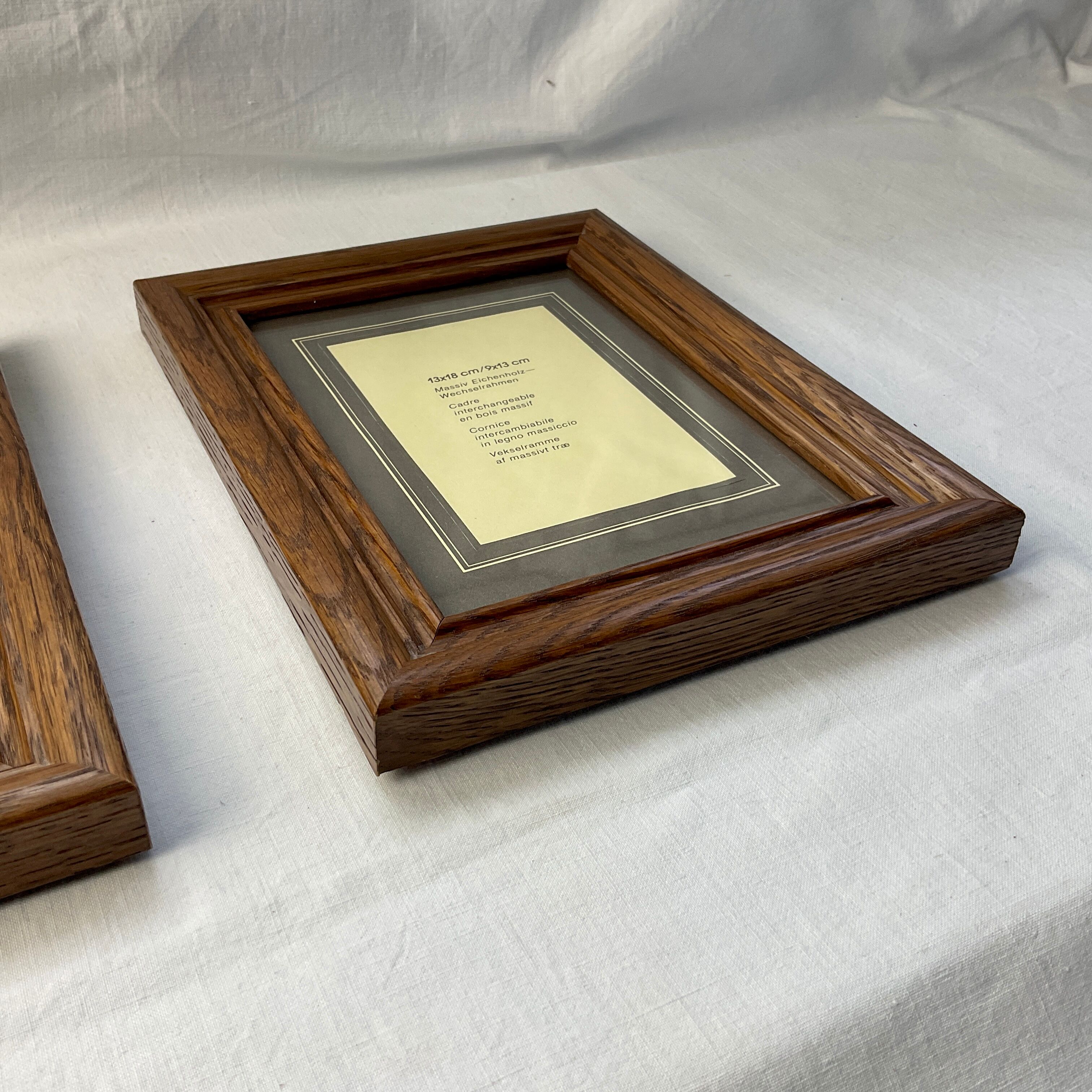 Set of 2 old frames in solid oak