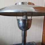 Vintage chrome mushroom lamp, industrial style