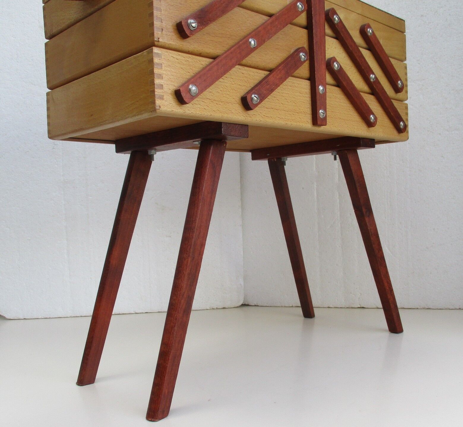 Vintage sewing cart feet compass