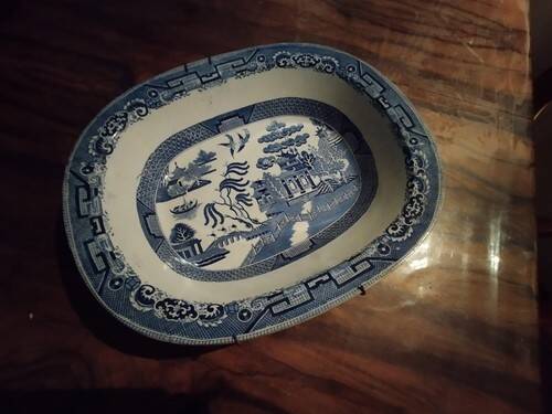 Plateau Centre de Table Antique Compagnie L'Inde Angleterre XIX Seconde