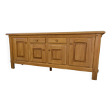 Large 4-door elm sideboard circa 1980s