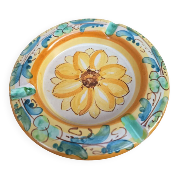 Cendrier vide-poche vintage Caltagirone Sicile - céramique peinte main