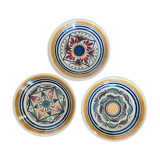 Set of 3 saucers Henriot Quimper