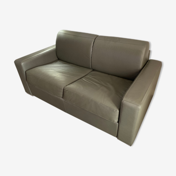 Sofa bed rapido dreamer leather veritable gray