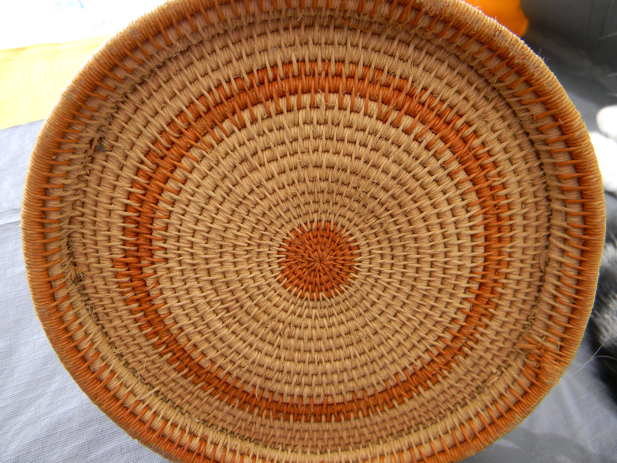 Round basket old braided.