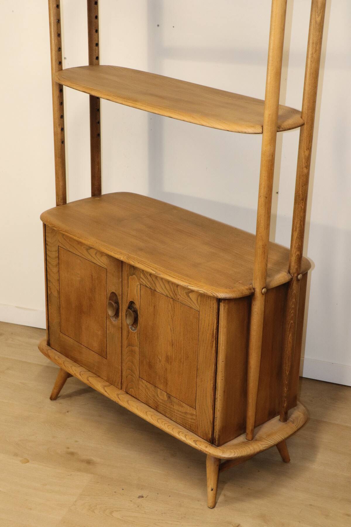 Vintage Ercol wooden bookcase, 1960