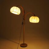Teak floor lamp with 2 lampshades by Domus