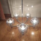 Pendant lamp, the vintage ustre 70's delmas