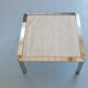 Table basse chrome et travertin, Artelano France année 80.
