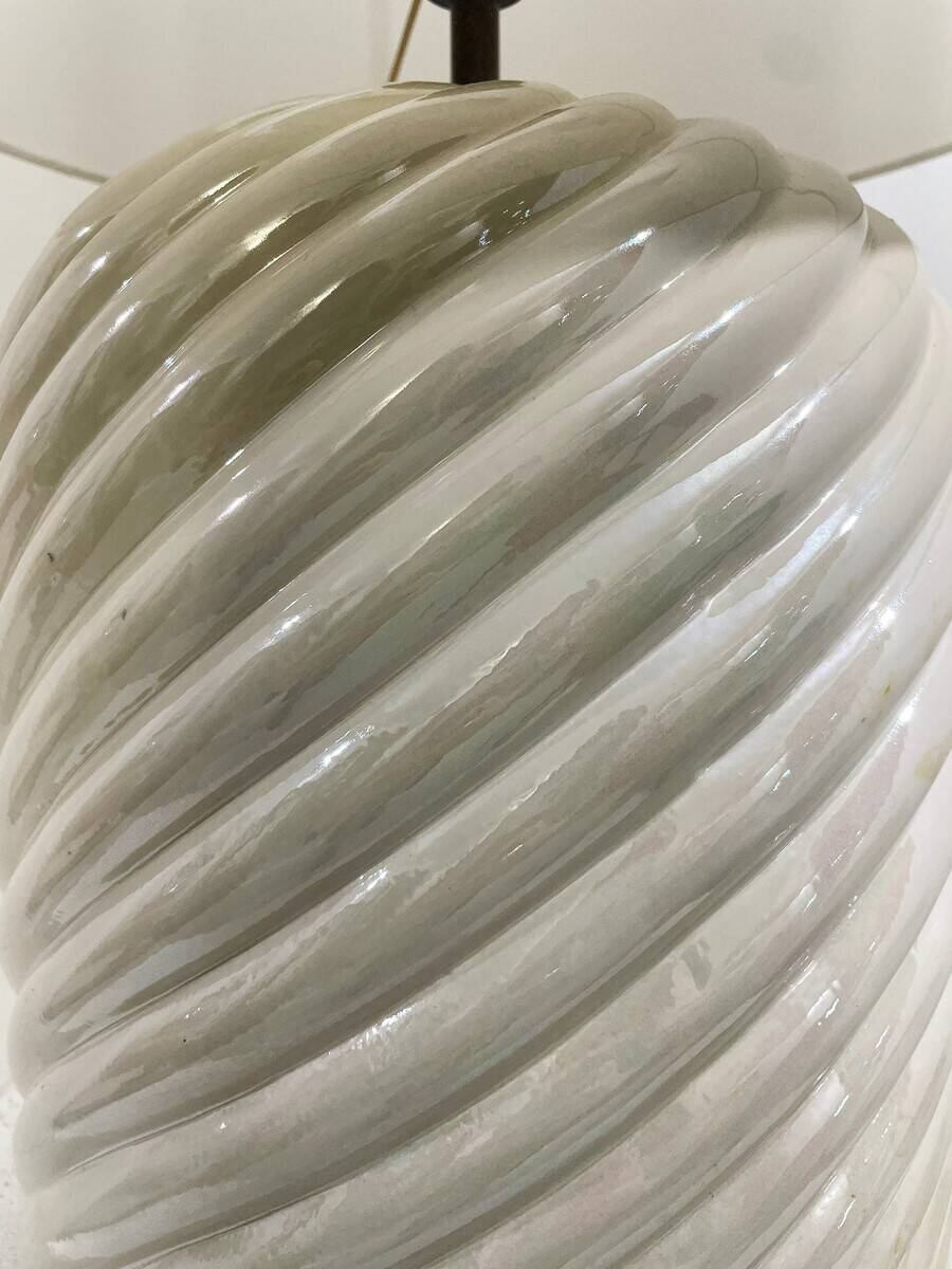 Mid-Century Modern Ceramic Table Lamp by Tommaso Barbi, 1970s, Italy