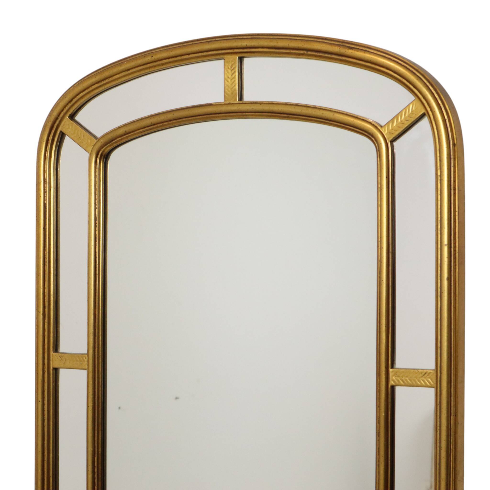 Hollywood Regency Gold Arch Mirror by Deknudt, 80cm
