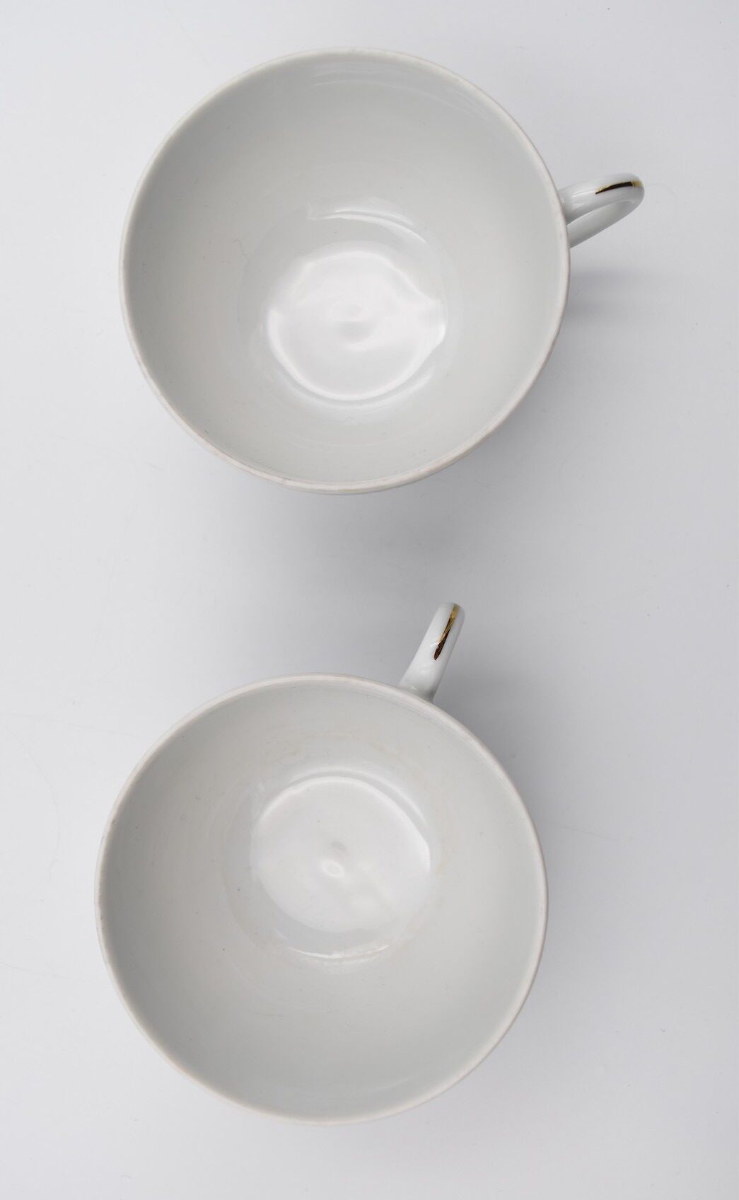 2 cups Christofle Oceana Green Ginkgo porcelain