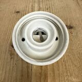 Vintage White Porcelain Wall Light, 1970s