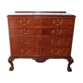 Commode maple & co chippendale acajou