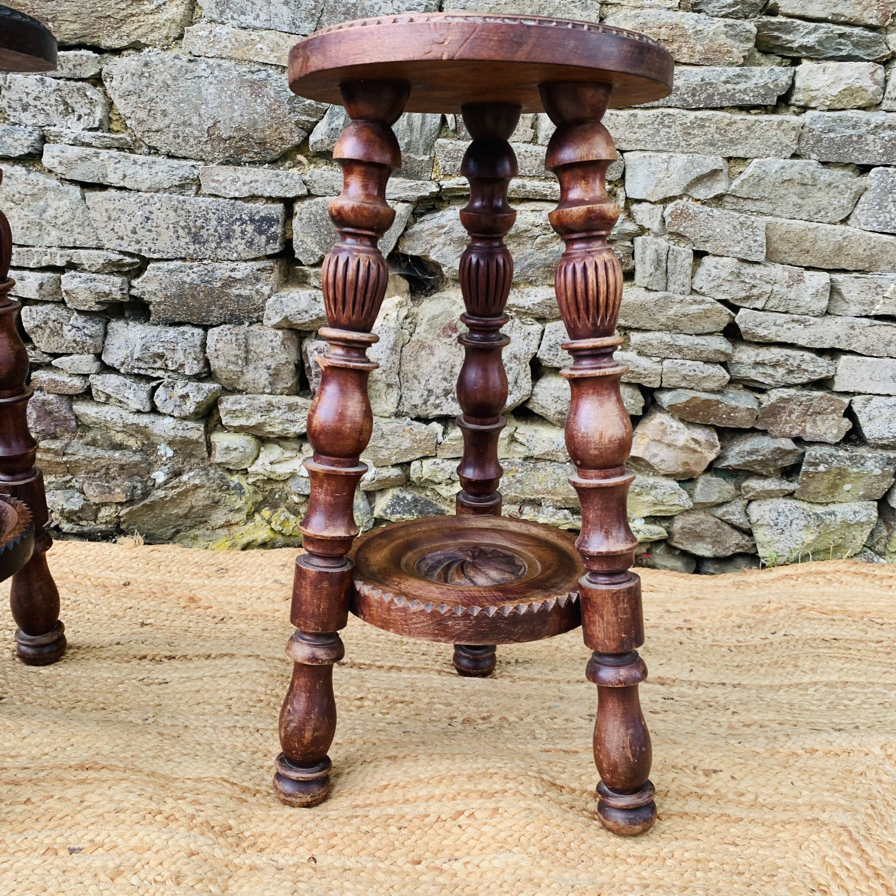 Pair of high stools