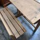 Wooden school desk from the 1960s
