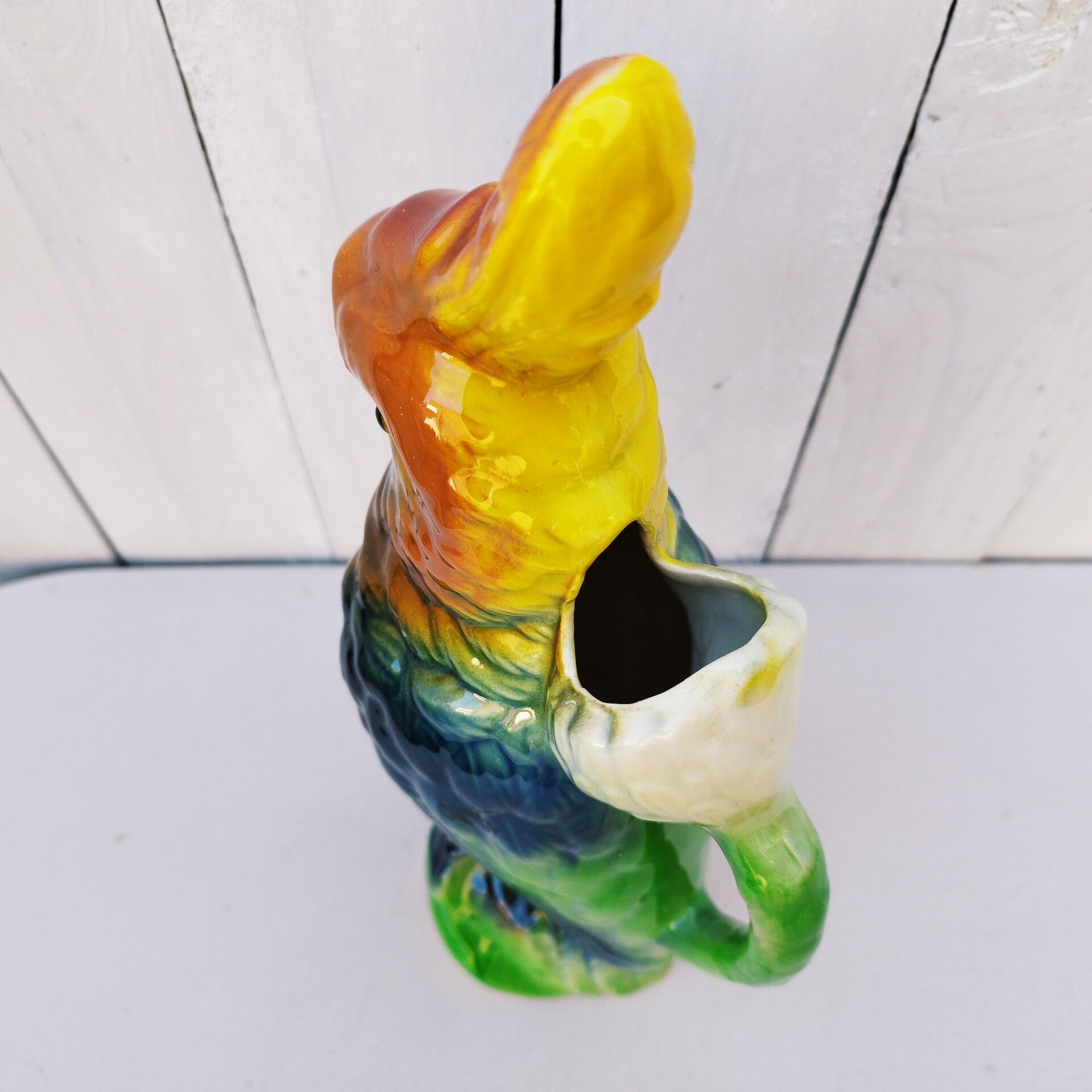 Pitcher cockatoo earthenware Saint Clement Vintage