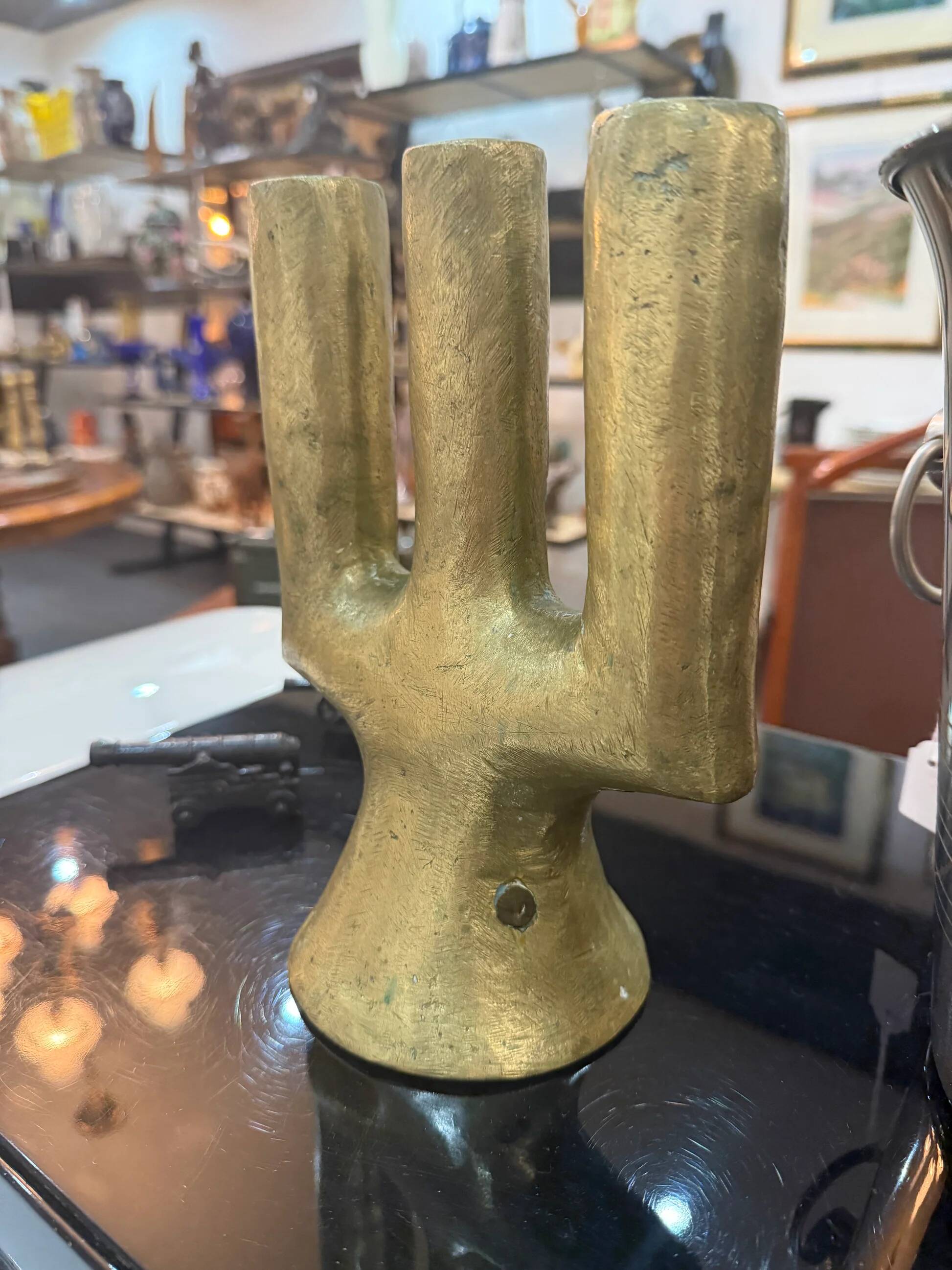 Artisanal chandelier in solid brass – Unique piece – Chad