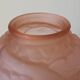 Vase boule en verre rose art déco