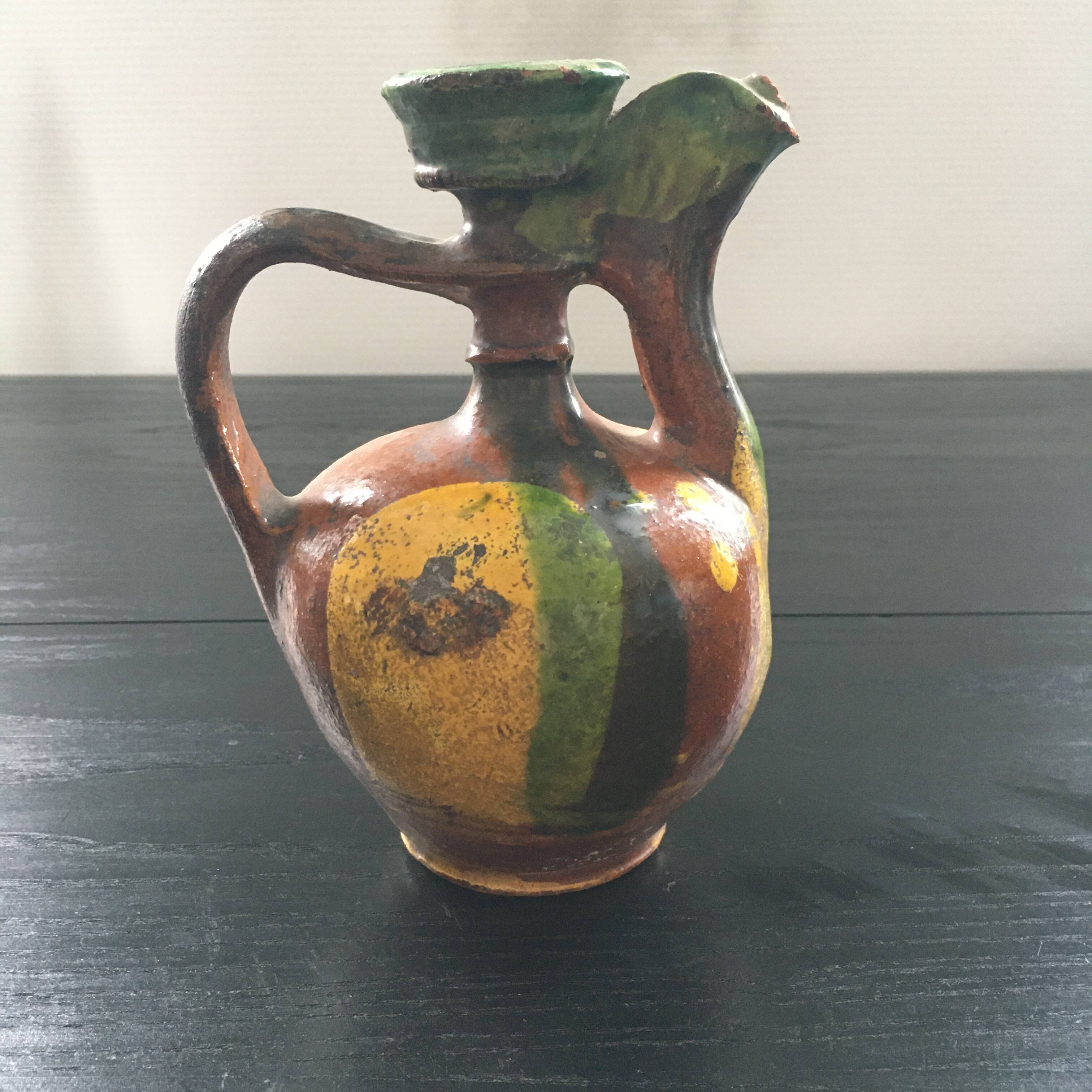 Multicolored ethnic jug