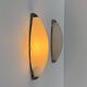 Vintage wall lights, chrome metal and frosted glass, France, 1970.