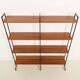 Italian free standing shelving unit or room divider in teak, 1970s