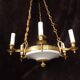 Empire/Napoleon 1st style chandelier, real opaline bronze Lucien Gau Paris 60'