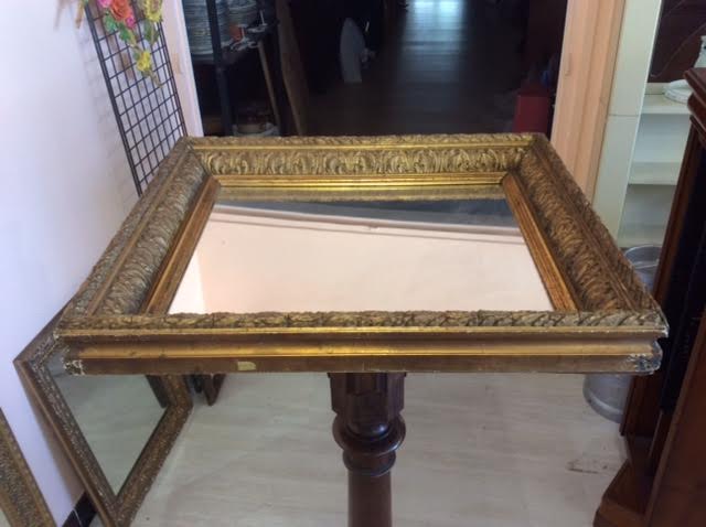 Golden rectangular mirror 45 X 52 X 6 cm