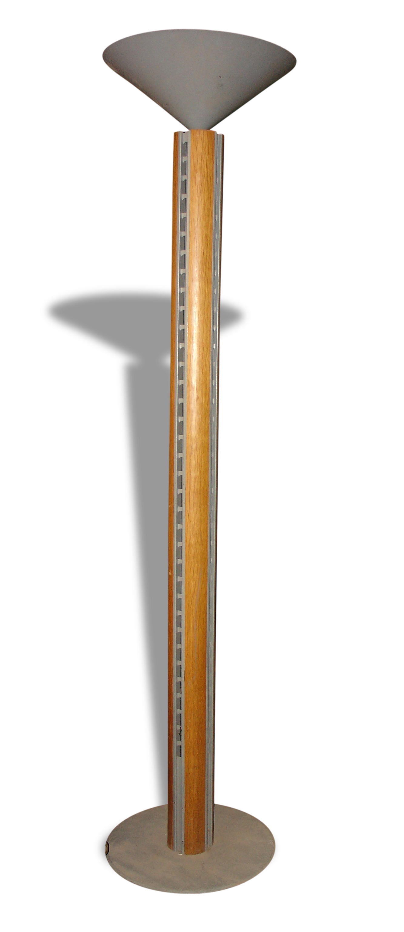 PHILIPS floor lamp, wood and grey painted steel, circa 1970