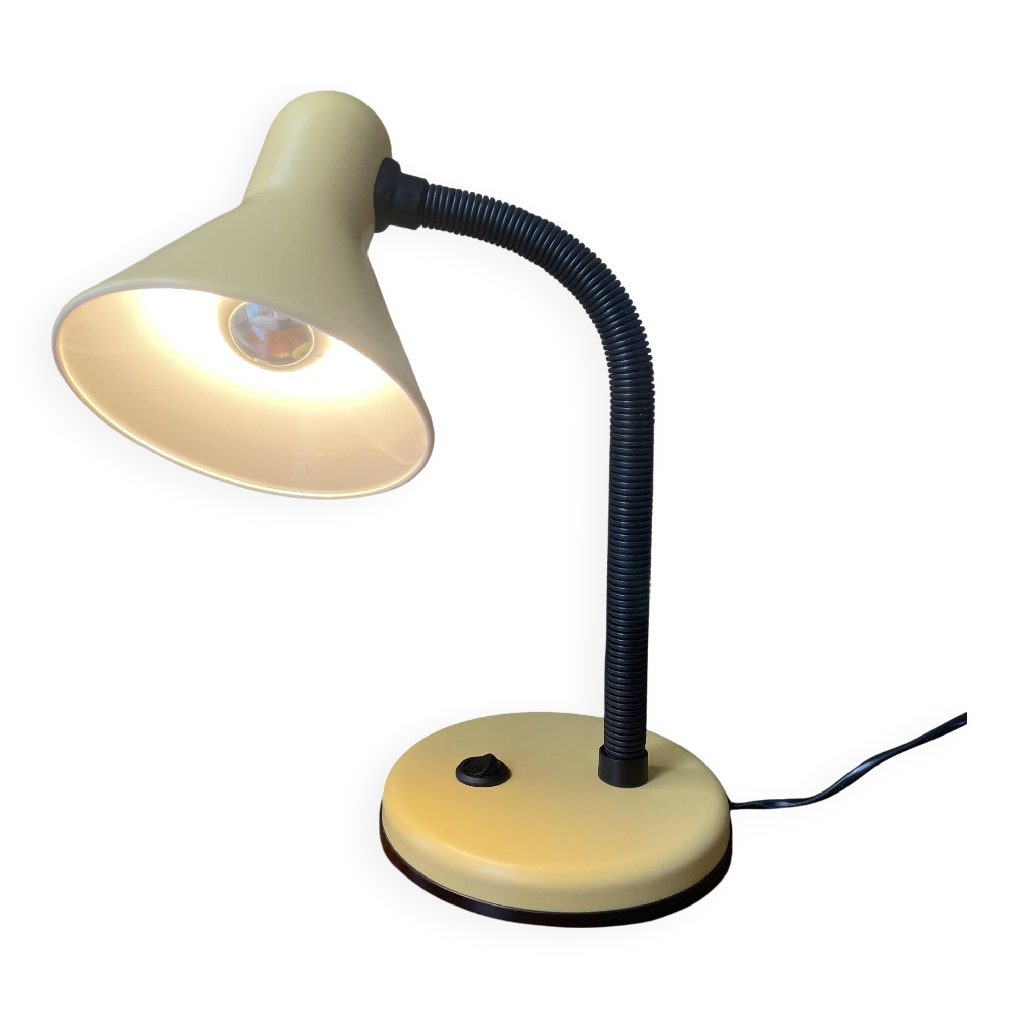 Lampe de bureau jaune - années 80