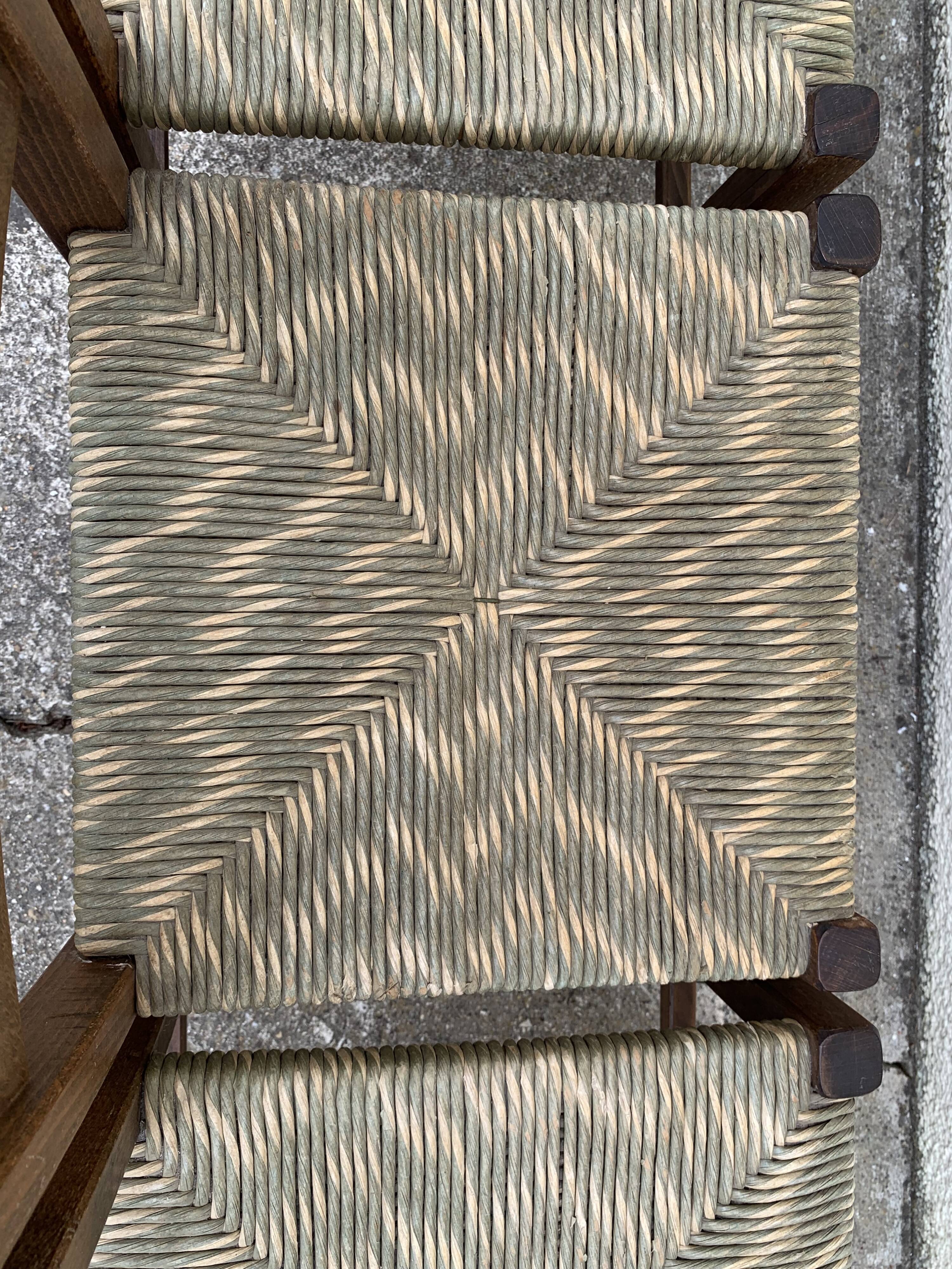 Two-tone straw chairs 1950