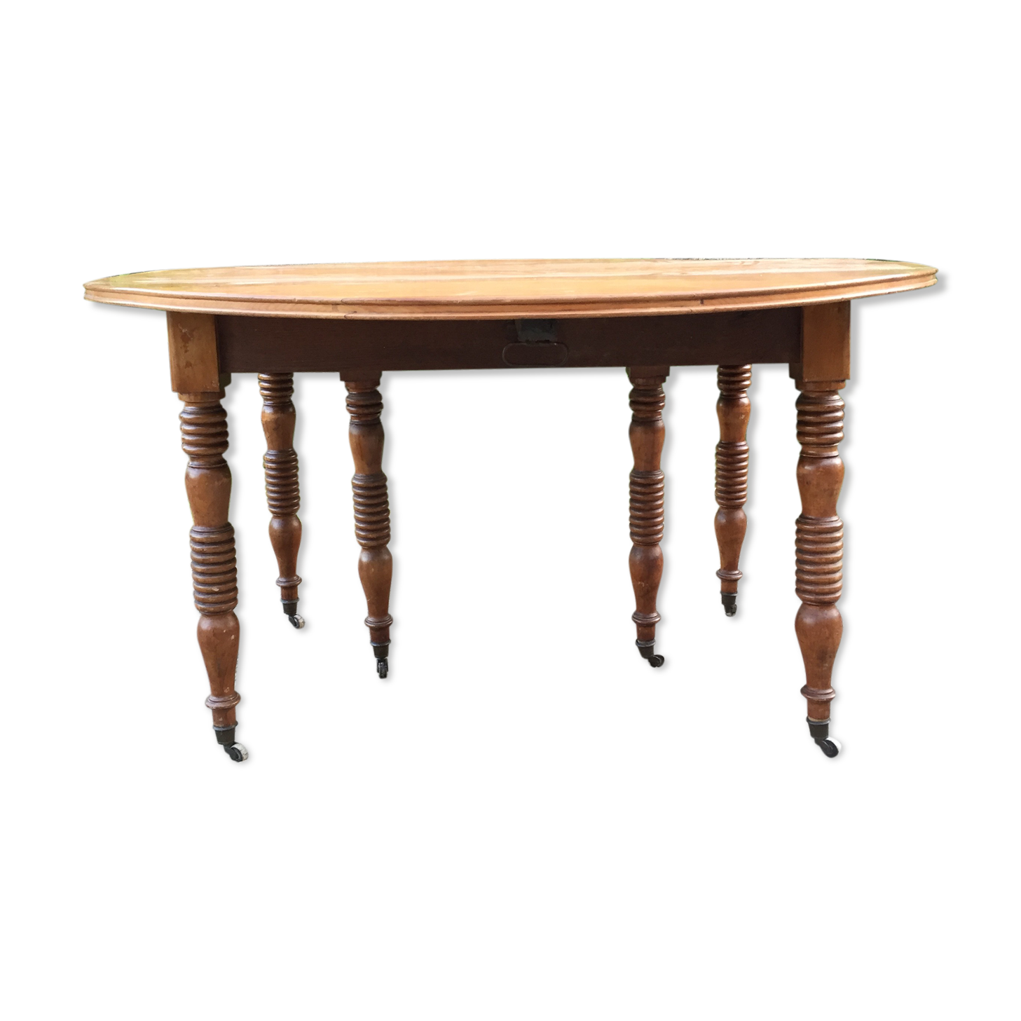 Old oval table Louis Philippe with 6 feet